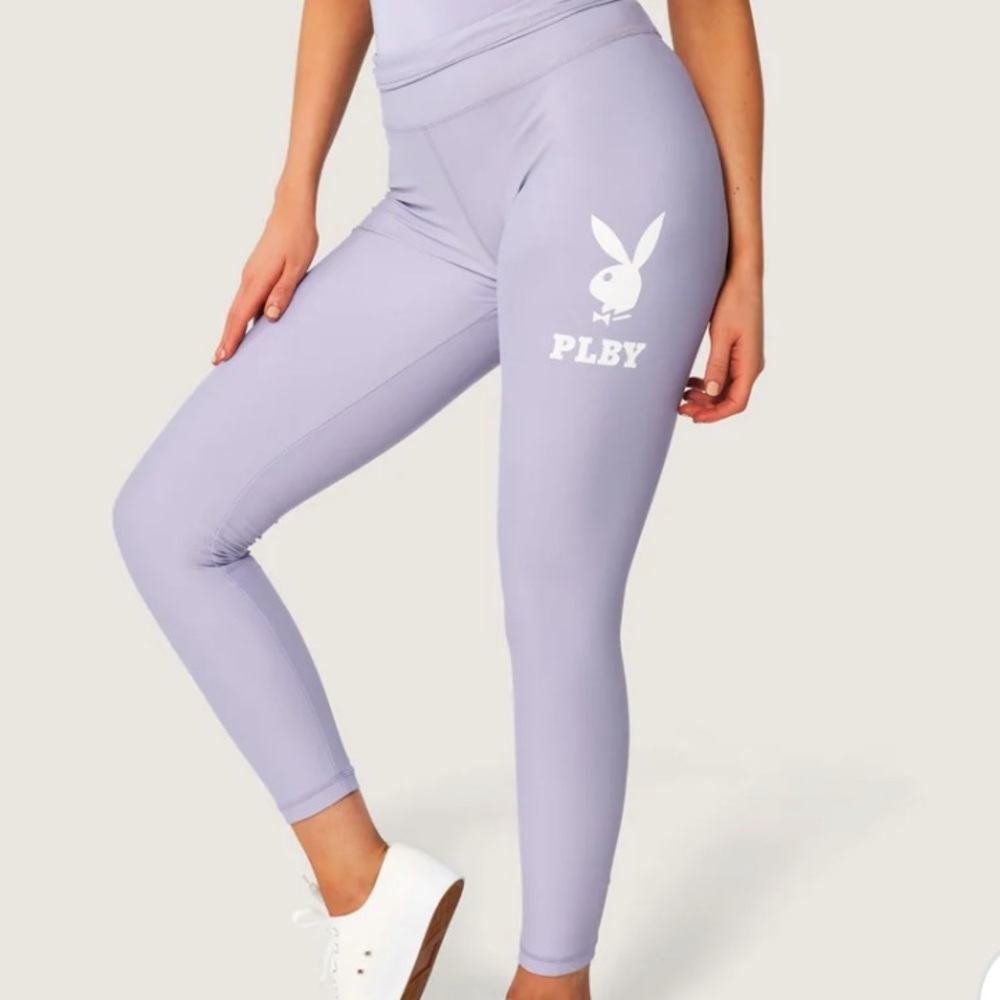 Playboy Women's Rabbit Head Lavender Leggings